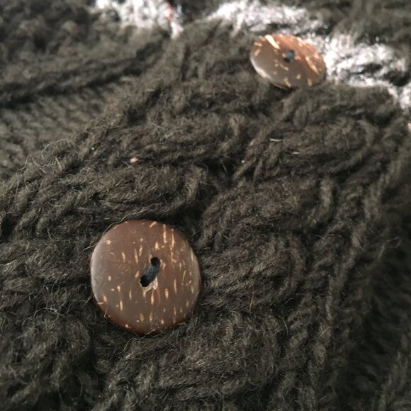 NWT Chunky Knit Brown Wool Button Up Legwarmers - Picture 4 of 12